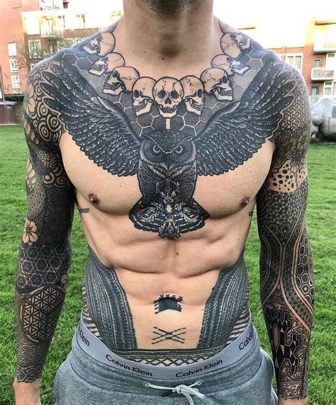 Demon Tattoo. . Cool chest tattoos